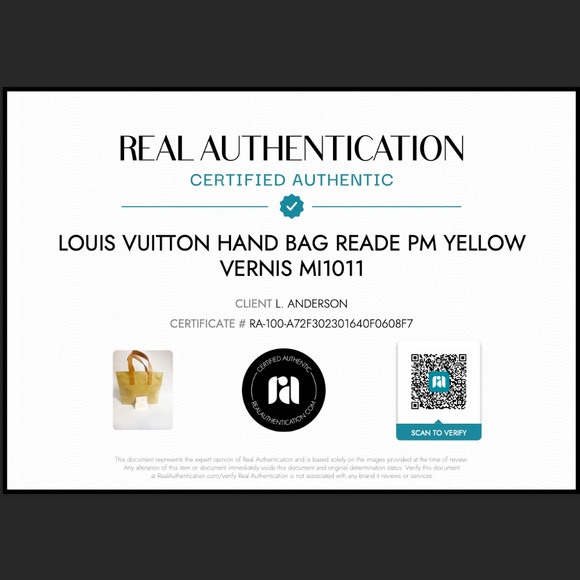 Louis Vuitton LV Hand Bag Reade PM Yellow Vernis (C.O.A is in the pics) - Picture 17 of 17